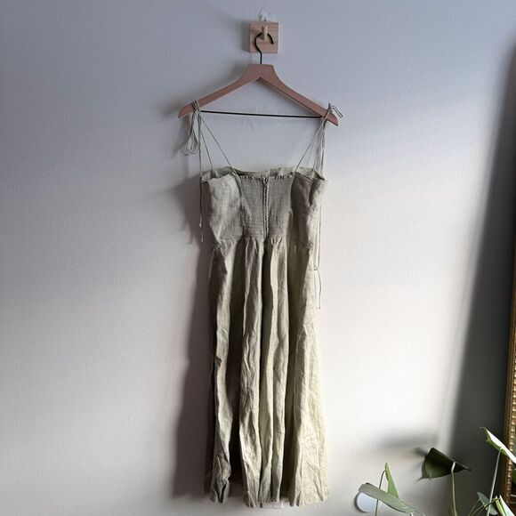 Reformation Liesel Linen Midi Dress Size 6 - Picture 5 of 7